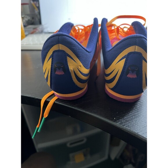 New Balance MD500v4 MensTrack Spikes Blue Yellow Orange MMD500B4 Size 10 - Picture 3 of 10